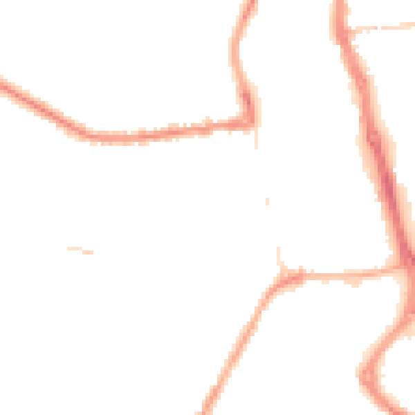 Night-time road noise heatmap for PR7 2DB