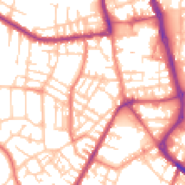 Daytime road noise heatmap for PR7 2ED