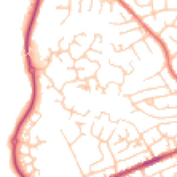 Daytime road noise heatmap for PR7 2FR