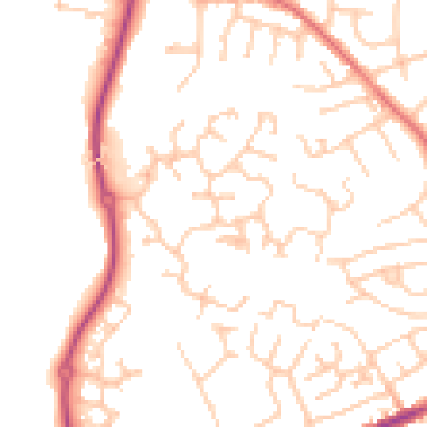 Daytime road noise heatmap for PR7 2FS