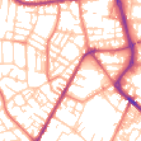 Daytime road noise heatmap for PR7 2HD