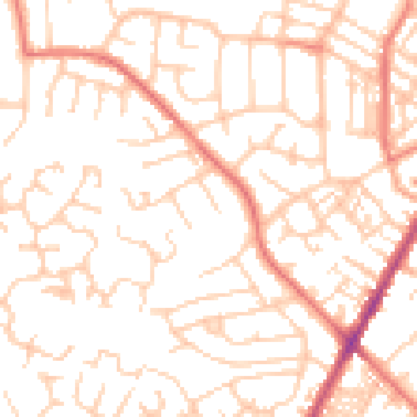 Daytime road noise heatmap for PR7 2PR