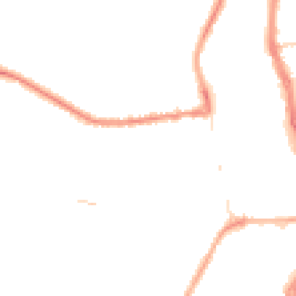 Night-time road noise heatmap for PR7 2TH
