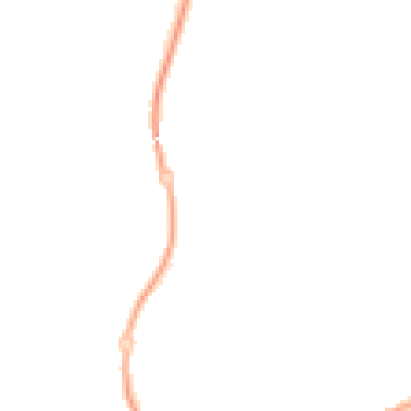 Night-time road noise heatmap for PR7 2WA