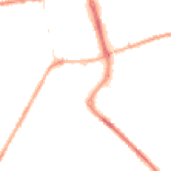 Night-time road noise heatmap for PR7 3AE