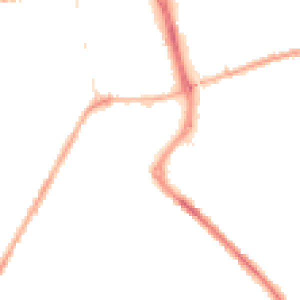 Night-time road noise heatmap for PR7 3AF