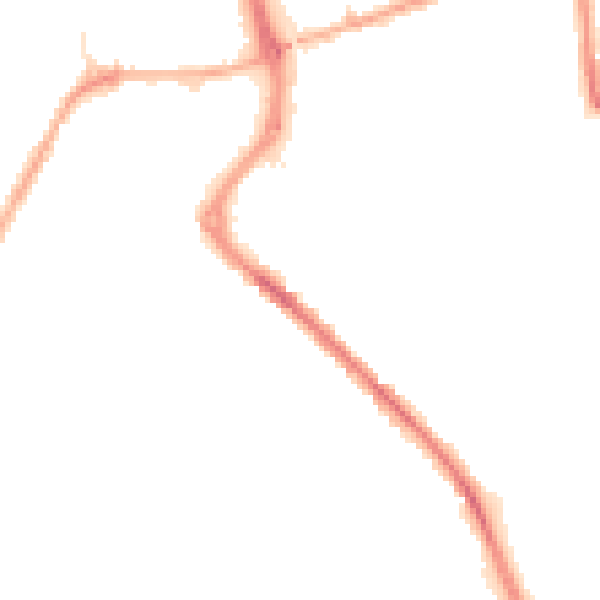 Night-time road noise heatmap for PR7 3AS