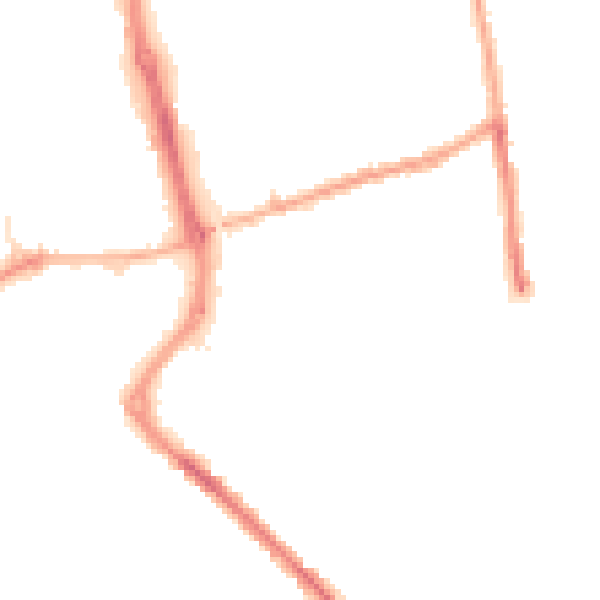 Night-time road noise heatmap for PR7 3BS