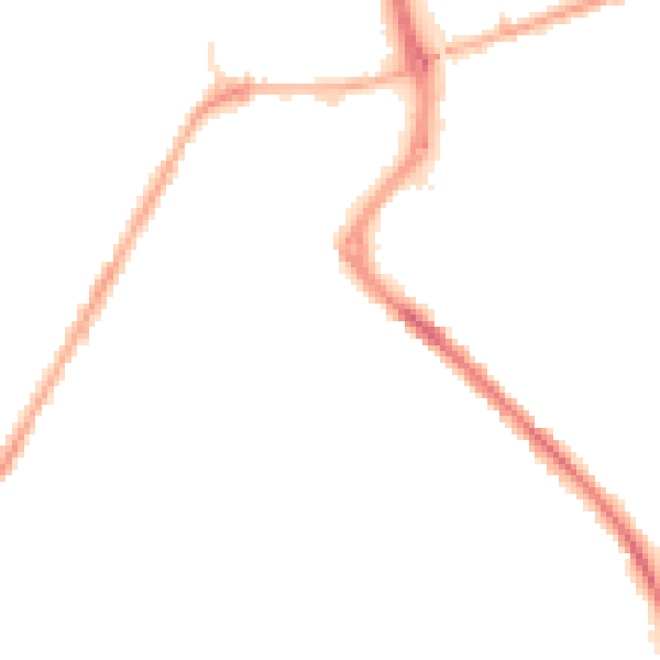 Night-time road noise heatmap for PR7 3EB