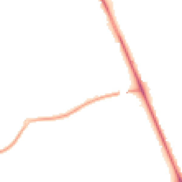 Night-time road noise heatmap for PR7 3FU