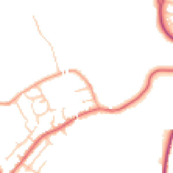 Daytime road noise heatmap for PR7 3RB