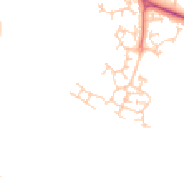 Daytime road noise heatmap for PR7 3SB
