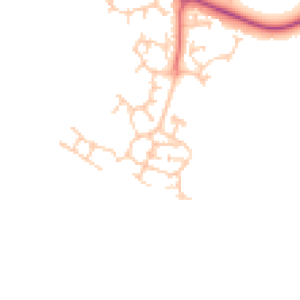 Daytime road noise heatmap for PR7 3TN