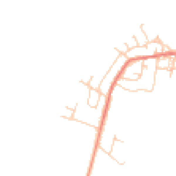 Daytime road noise heatmap for PR7 4DL