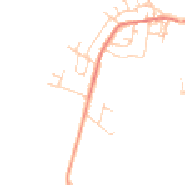 Daytime road noise heatmap for PR7 4DP