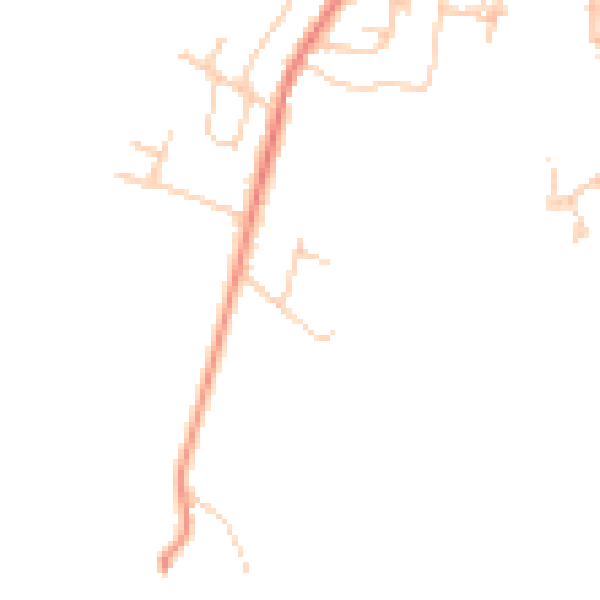 Daytime road noise heatmap for PR7 4DX