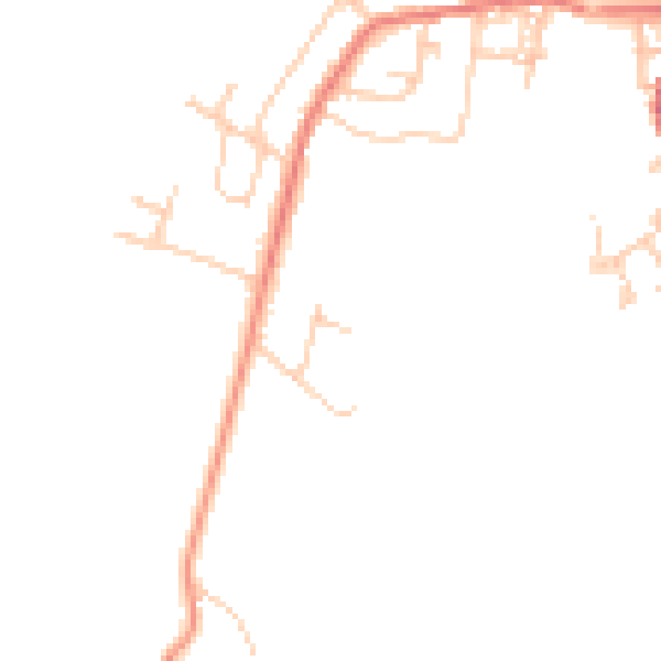 Daytime road noise heatmap for PR7 4DY