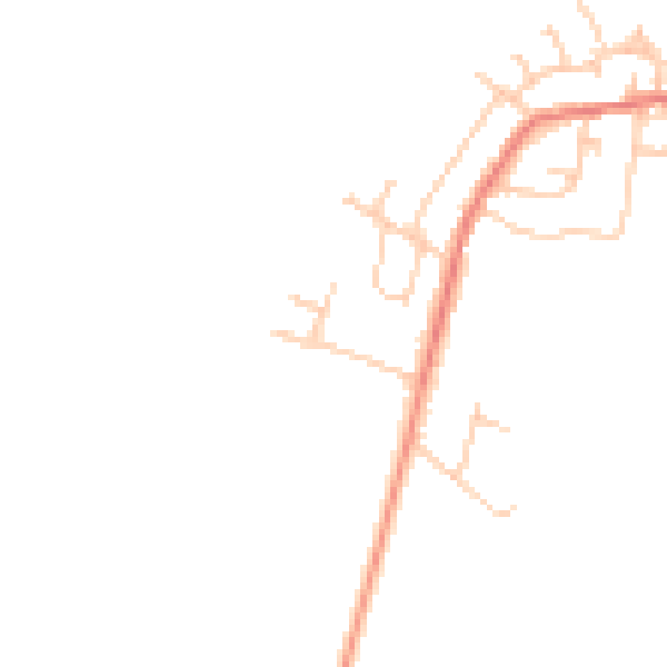 Daytime road noise heatmap for PR7 4EA