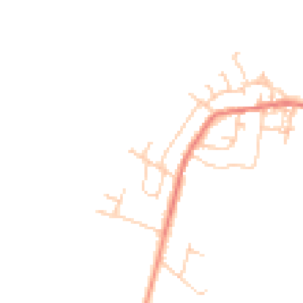 Daytime road noise heatmap for PR7 4ED