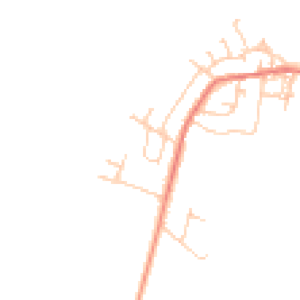 Daytime road noise heatmap for PR7 4EL