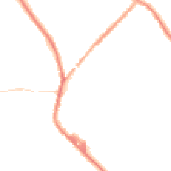 Night-time road noise heatmap for PR7 4HB