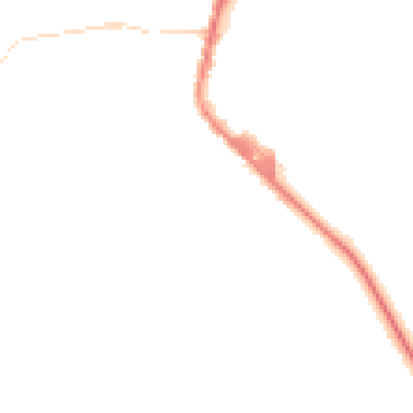 Night-time road noise heatmap for PR7 4HS