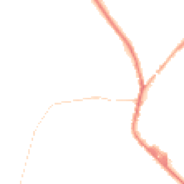 Night-time road noise heatmap for PR7 4JB