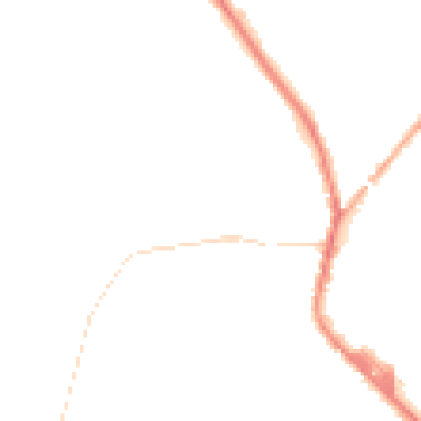 Night-time road noise heatmap for PR7 4JH