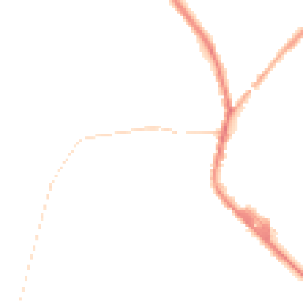 Night-time road noise heatmap for PR7 4JL