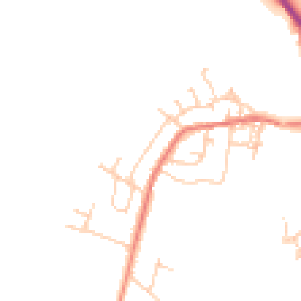 Daytime road noise heatmap for PR7 4JU