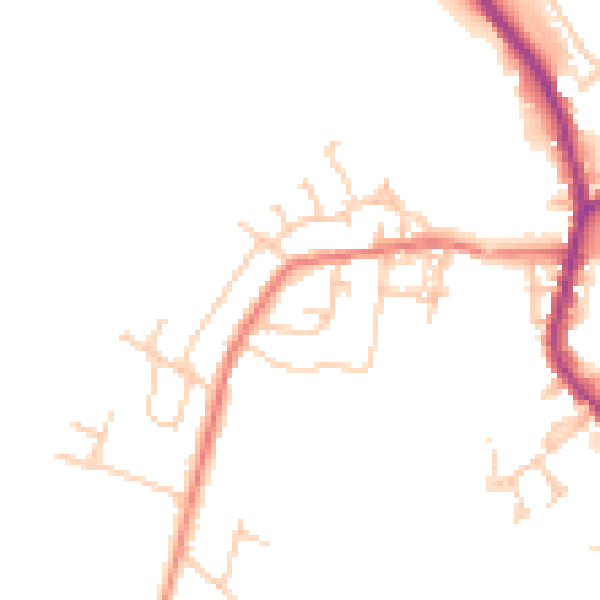 Daytime road noise heatmap for PR7 4LD
