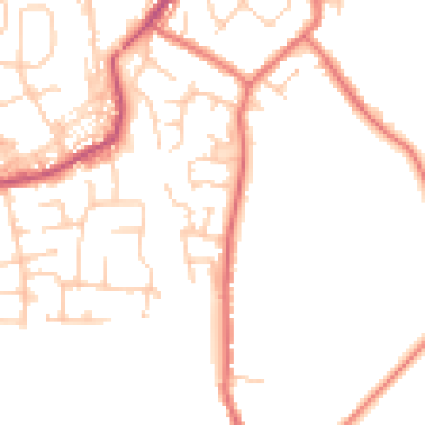 Daytime road noise heatmap for PR7 4QF
