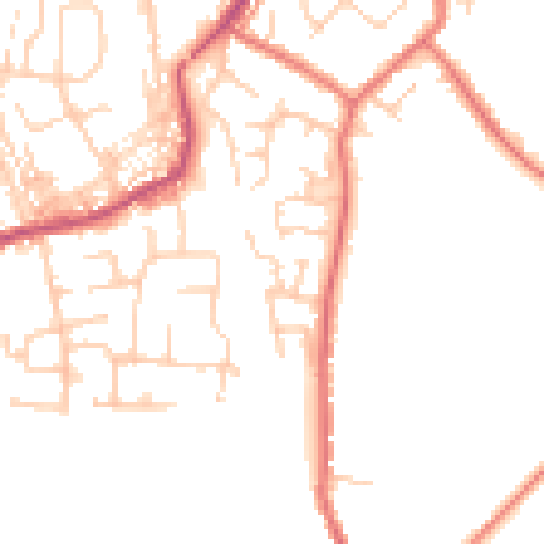 Daytime road noise heatmap for PR7 4QN