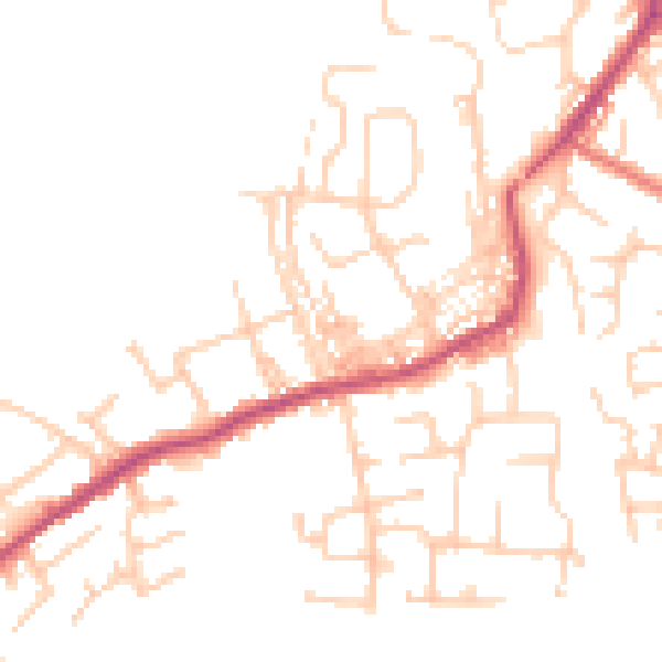 Daytime road noise heatmap for PR7 5AR