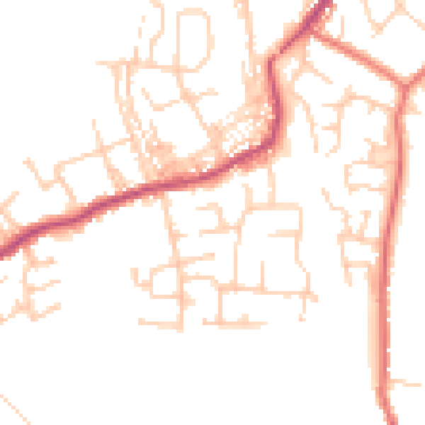 Daytime road noise heatmap for PR7 5BG