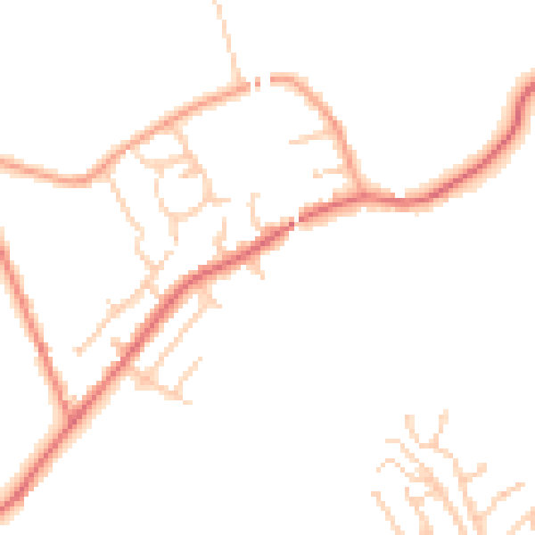 Daytime road noise heatmap for PR7 5ER