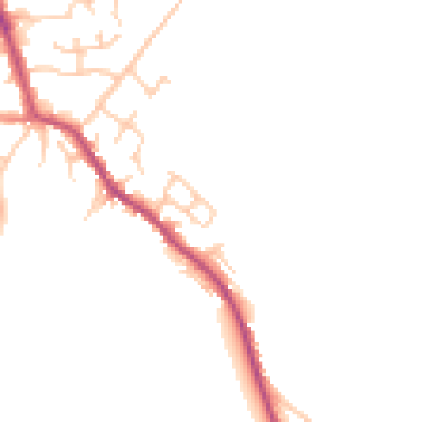 Daytime road noise heatmap for PR7 5FL