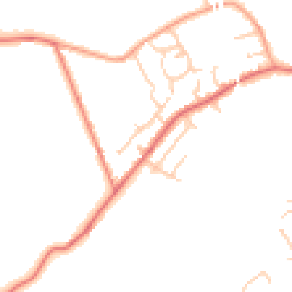Daytime road noise heatmap for PR7 5HA