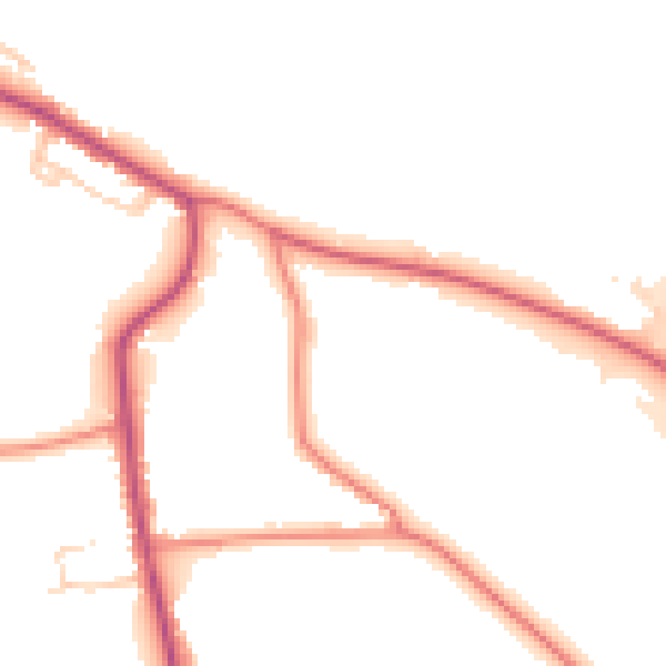 Daytime road noise heatmap for PR7 5JN