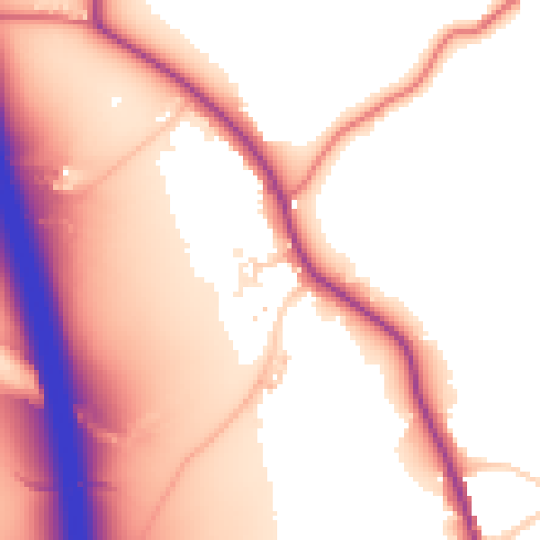 Daytime road noise heatmap for PR7 5JQ
