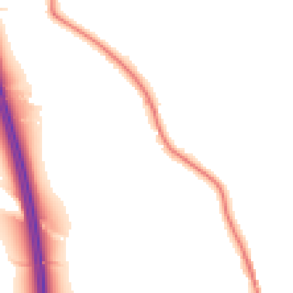 Night-time road noise heatmap for PR7 5JQ