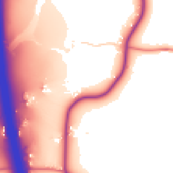 Daytime road noise heatmap for PR7 5LF