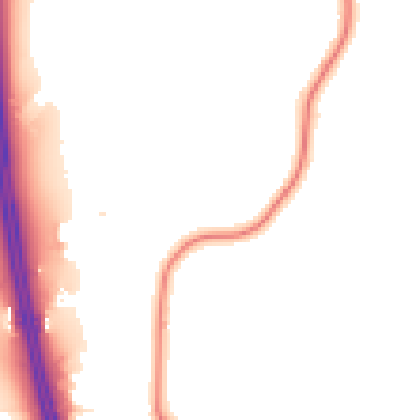 Night-time road noise heatmap for PR7 5LF