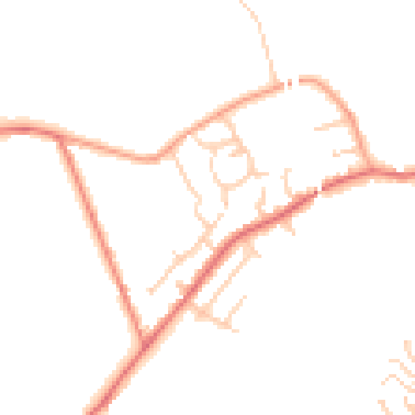 Daytime road noise heatmap for PR7 5NB