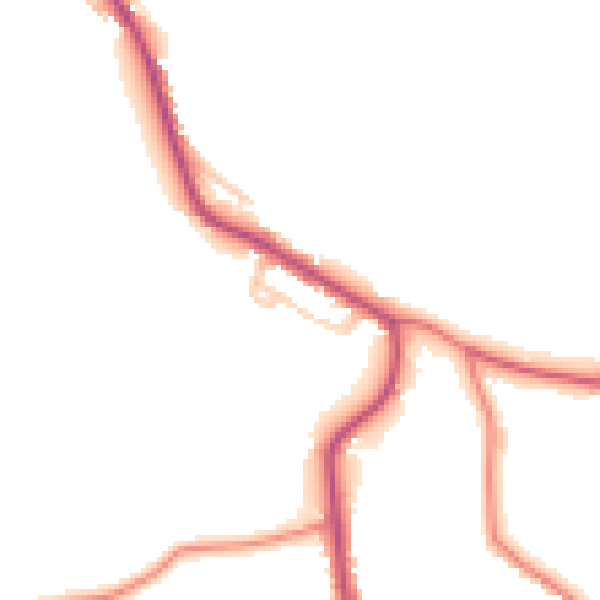 Daytime road noise heatmap for PR7 5NZ
