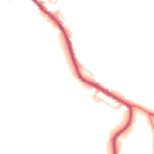 Daytime road noise heatmap for PR7 5PA