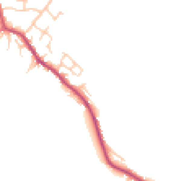 Daytime road noise heatmap for PR7 5PF