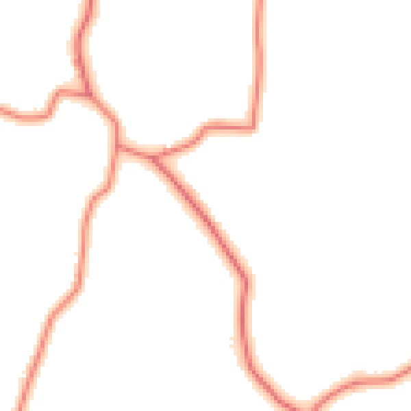 Daytime road noise heatmap for PR7 5PZ