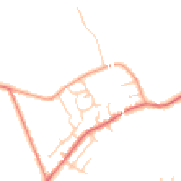Daytime road noise heatmap for PR7 5QH