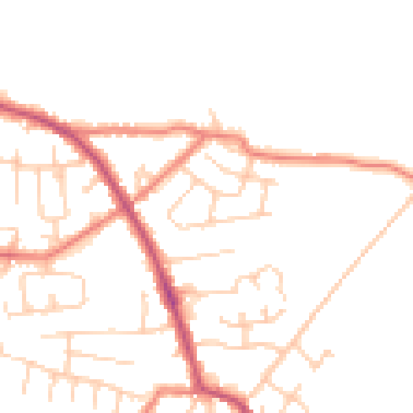 Daytime road noise heatmap for PR7 5ST
